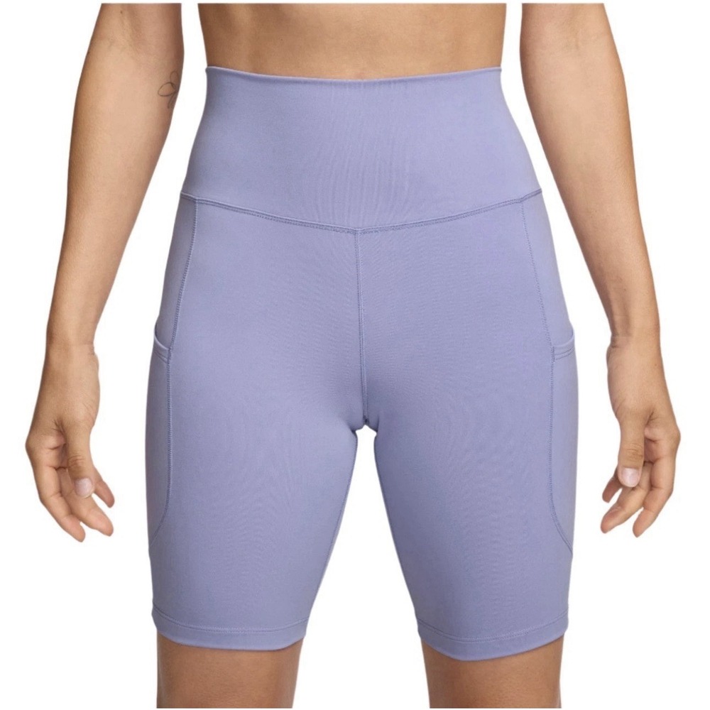 Nike One Dri-FIT High Rise 8" Bike Shorts Lavender FZ6758-533 Womens XS NWT